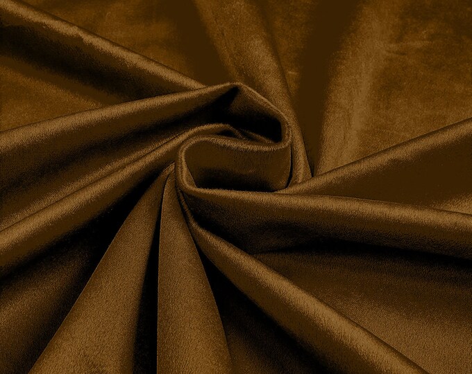 Gold 58"/60Inches Wide Royal Velvet Upholstery Fabric. Sold By The Yard.