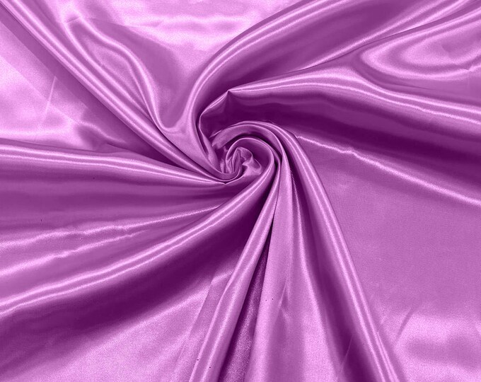 Violet Shiny Charmeuse Satin Fabric for Wedding Dress/Crafts Costumes/58” Wide /Silky Satin