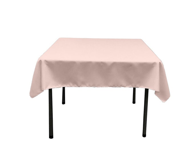 Blush Square Polyester Poplin Table Overlay - Diamond. Choose Size Below