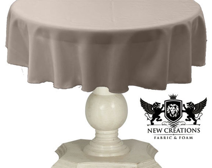 Sand Tablecloth Solid Dull Bridal Satin Overlay for Small Coffee Table Seamless.