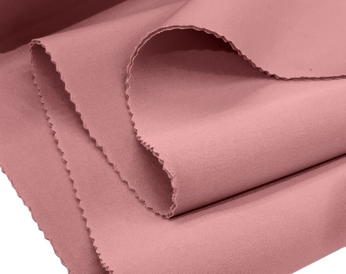 Dusty Rose Neoprene Scuba Super Techno Fabric-2mm Thick-Solid Colors Collection-Sold by the Yard.