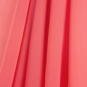 Coral 58/60&quot; Wide 100% Polyester Soft Light Weight, Sheer, See Through Chiffon Fabric Sold By The Yard.