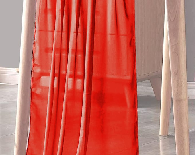 Bright Red - Chiffon Sheer Table Runner for Wedding, Decorations for Birthday Parties, Banquets, Engagements.