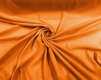 Orange Muslin Crinkle Gauze Fabric, Cotton Gauze Swaddle Fabric, Fabric for Babies, Swaddle, dresses, Cheesecloth Fabric