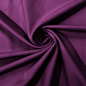 Plum Dull 4 Way Stretch Crepe Fabric/Medium Crepe-Bridal Fabric/Apparel Fabric/Polyester Crepe-Spandex/