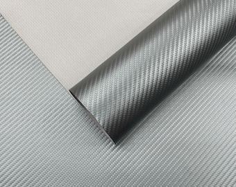 Gray Carbon Fiber Marine Vinyl Fabric, 54" Wide Upholstery Material
