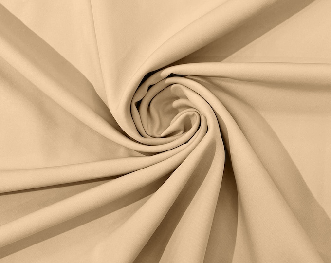 Nude Dull 4 Way Stretch Crepe Fabric/Medium Crepe-Bridal Fabric/Apparel Fabric/Polyester Crepe-Spandex/