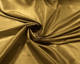 Solid Taffeta Fabric/ Taffeta Fabric By the Yard/ Apparel, Costume, Dress, Cosplay, Wedding. Dark Gold