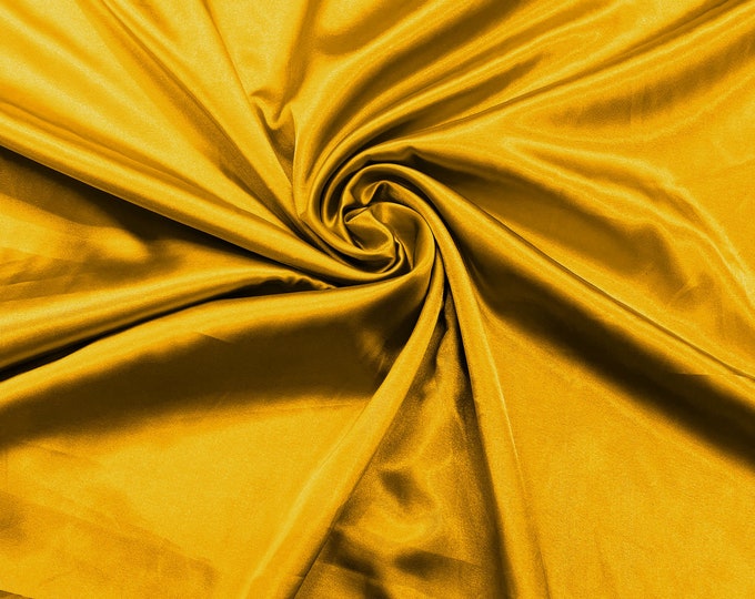 Yellow Light Weight Silky Stretch Charmeuse Satin Fabric/60" Wide/Cosplay.