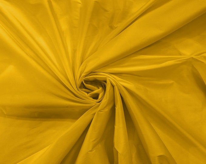 Mustard 100% Polyester Imitation Silk Taffeta Fabric 55" Wide/Costume/Dress/Cosplay/Wedding.