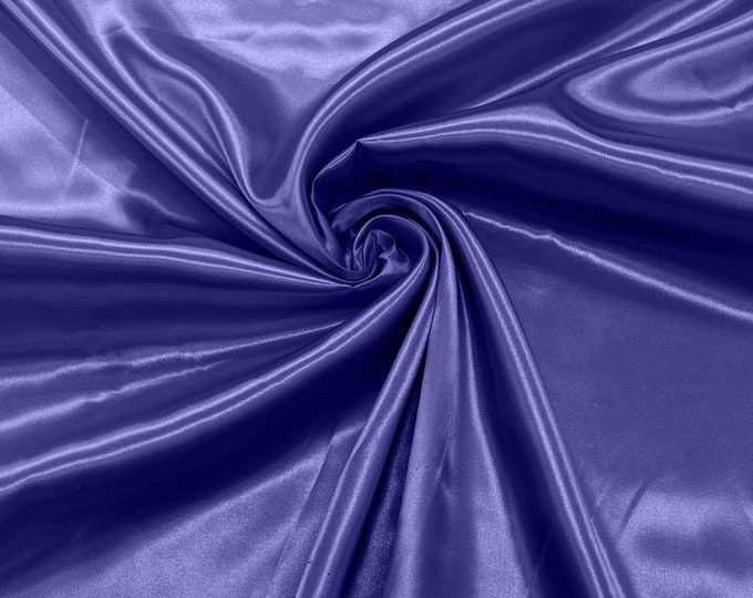 Sea Blue - Shiny Charmeuse Satin Fabric for Wedding Dress/Crafts Costumes/58” Wide /Silky Satin