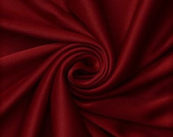 Dark Red Polyester Knit Interlock Mechanical Stretch Fabric 58"/60"/Draping Tent Fabric. Sold By The Yard.