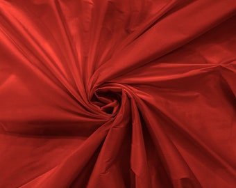 Tomato Red 100% Polyester Imitation Silk Taffeta Fabric 55" Wide/Costume/Dress/Cosplay/Wedding.