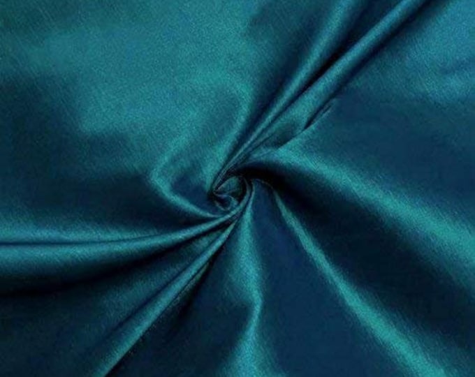 Teal 58" Wide Medium Weight Stretch Two Tone Taffeta Fabric, Sold By The Yard.