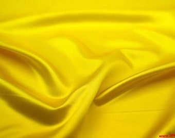 Yellow Light Weight Charmeuse Satin Fabric for Wedding Dress 60" inches wide sold by The Yard.