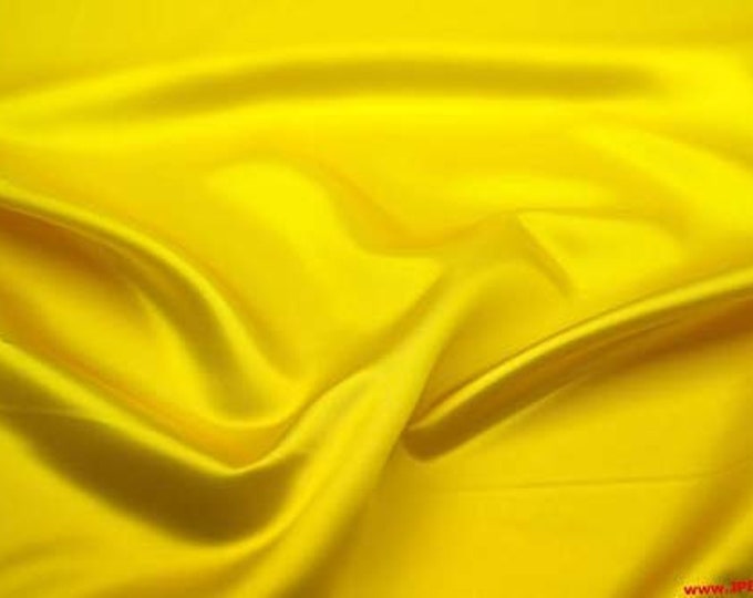Yellow Light Weight Charmeuse Satin Fabric for Wedding Dress 60" inches wide sold by The Yard.
