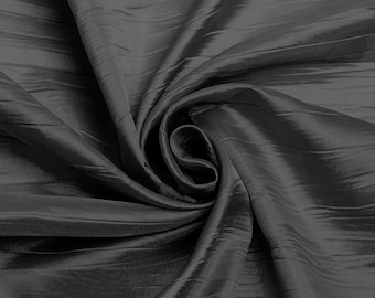 Gray Crushed Taffeta Fabric| 54" Wide| Tablecloth| Wedding Dresses| Decorative Apparel