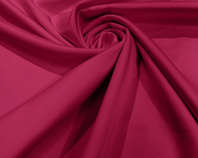 Fuchsia - Matte L'Amour Satin (Peau de Soie) Duchess Fabric Bridesmaid Dress 58"-60" Wide/Costume/wedding.
