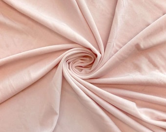 Rose Gold 58" Wide ITY Fabric Polyester Knit Jersey 2 Way  Stretch Spandex Sold By The Yard.
