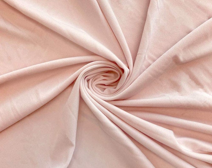 Rose Gold 58" Wide ITY Fabric Polyester Knit Jersey 2 Way  Stretch Spandex Sold By The Yard.