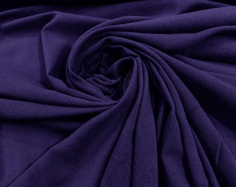 Purple Cotton Gauze Fabric 100% Cotton 48/50" inches Wide Crinkled Lightweight Sold by The Yard.
