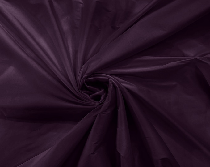 Eggplant 100% Polyester Imitation Silk Taffeta Fabric 55" Wide/Costume/Dress/Cosplay/Wedding.