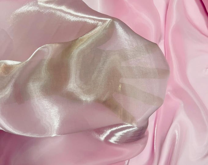 Light Pink Wet Liquid Sheer Chiffon Fabric/58" Wide.