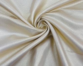 Light Gold Iridescent Metallic Shiny Light Weight texture  Lame Fabric/Sewing Craft Wedding Party Draping Supplies/Banners.