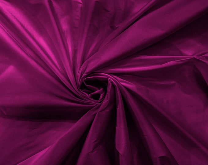 Magenta 100% Polyester Imitation Silk Taffeta Fabric 55" Wide/Costume/Dress/Cosplay/Wedding.