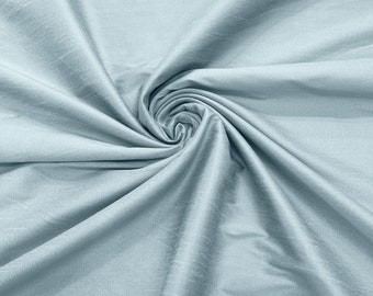 Baby Blue Polyester Dupioni Faux Silk Fabric/ 55” Wide/Wedding Fabric/Home Decor.