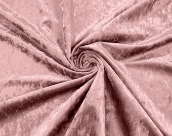 Blush Pink Stretch Crushed Velvet Fabric/58 Inches Wide/Cosplays.