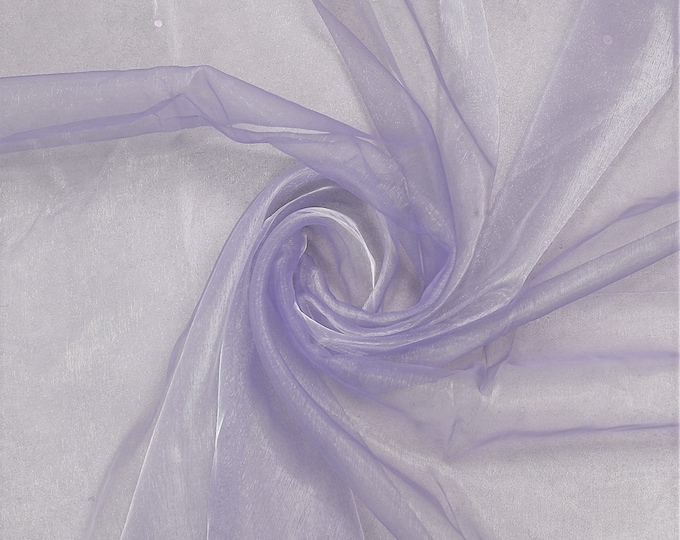 Lavender 58/60" Wide 100% Polyester Soft Light Weight, Sheer, See Through Crystal Organza Fabric Sold By The Yard.