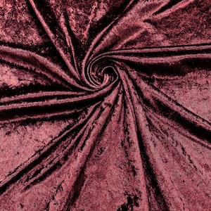 Wine 59 Wide Crushed Stretch Panne Velvet Velour Fabric Sold By The Yard.