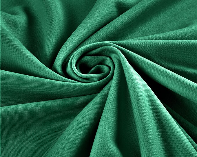 Jade Stretch Crepe Scuba Techno Knit Polyester Spandex Fabric for Bows, Top Knots, Head Wraps, Clothes, Costumes, Crafts