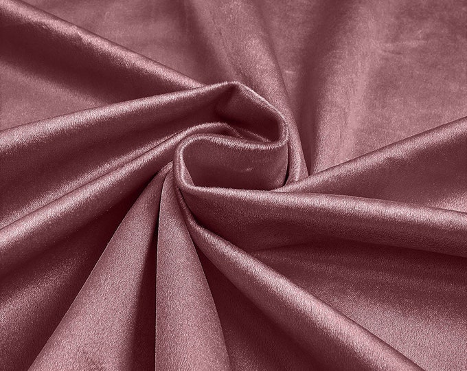 Mauve 58"/60Inches Wide Royal Velvet Upholstery Fabric. Sold By The Yard.