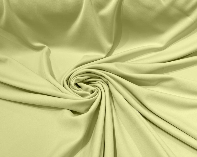 Light Yellow 59/60" Wide 100% Polyester Wrinkle Free Stretch Double Knit Scuba Fabric/cosplay/costumes.