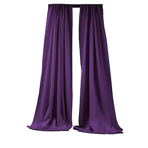Purple 2 Panels Backdrop Drape, All Sizes Available in Polyester Poplin, Party Supplies Curtains.