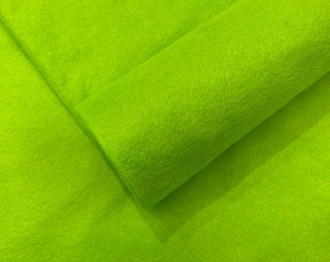 Lime Green Acrylic Craft Felt Fabric by The Yard 72" Wide.