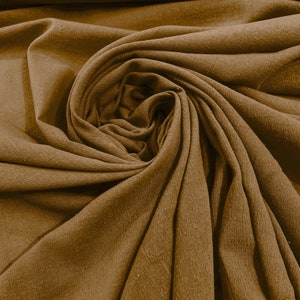 Khaki Muslin Crinkle Gauze Fabric, Cotton Gauze Swaddle Fabric, Fabric for Babies, Swaddle, dresses, Cheesecloth Fabric