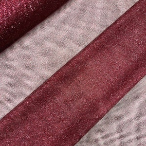 Burgundy Glitter Tulle Fabric/Soft Mesh Glitter Material, Sparkle Shimmer Tulle Fabric for Wedding Dress/Décor/Quinsianera