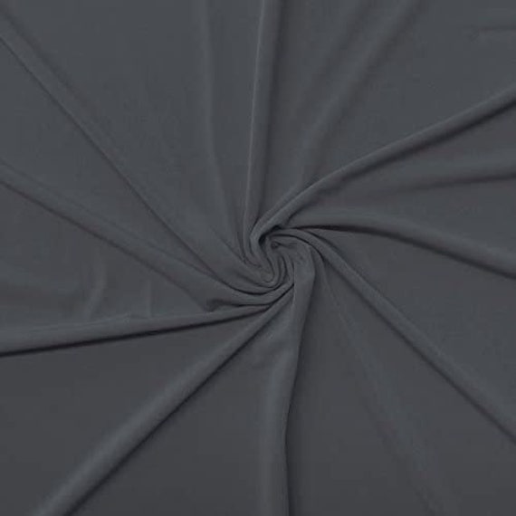 ITY Fabric | 5 Yard Continuous | Jersey Spandex Knit | 2-Way Stretch | 60  Wide (Charcoal, 5 Yards)