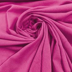 Fuchsia Muslin Crinkle Gauze Fabric, Cotton Gauze Swaddle Fabric, Fabric for Babies, Swaddle, dresses, Cheesecloth Fabric