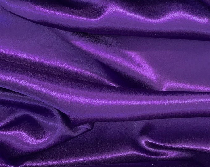 Purple Crepe Back Satin Bridal Fabric Draper-Prom-wedding-nightgown- Soft 58"-60" Inches Sold by The Yard.