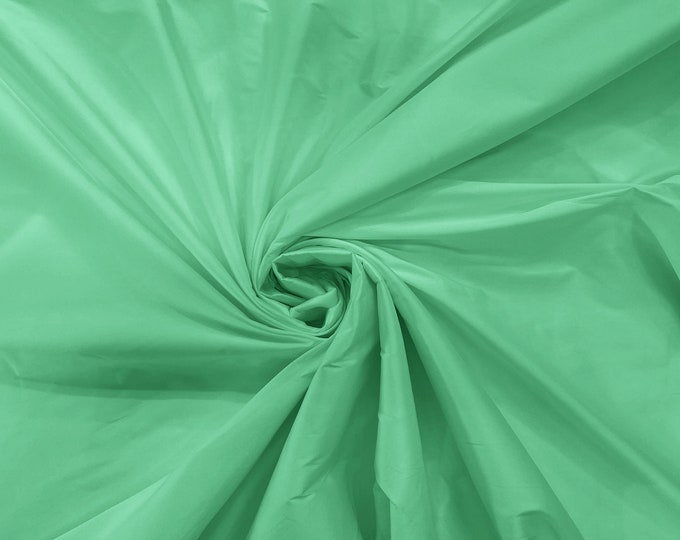 Mint Green 100% Polyester Imitation Silk Taffeta Fabric 55" Wide/Costume/Dress/Cosplay/Wedding.