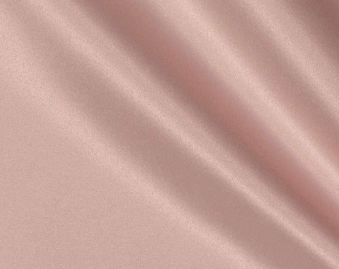 Blush Pink  Light Weight Charmeuse Satin Fabric for Wedding Dress 60" inches wide sold by The Yard.