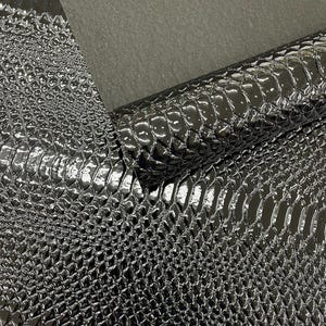 Cobra Snake Vinyl 3D Embossed Fabric, Shiny Faux Leather 54" Wide