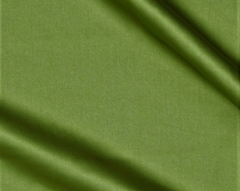 Medium Olive Heavy Shiny Bridal Satin Fabric for Wedding Dress, 60" inches wide sold by The Yard.