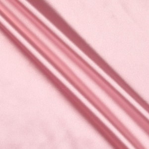 Pink 58-59&quot; Wide - 96 percent Polyester, 4% Spandex Light Weight Silky Stretch Charmeuse Satin Fabric by The Yard.