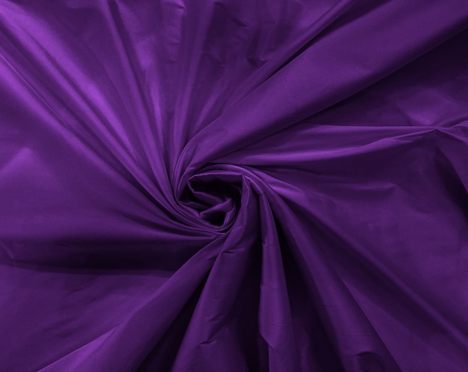 Dark Purple 100% Polyester Imitation Silk Taffeta Fabric 55" Wide/Costume/Dress/Cosplay/Wedding.