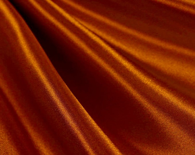 Rust Matte Satin (Peau de Soie) Duchess Fabric Bridesmaid Dress 58"-60" Wide Sold By The Yard.